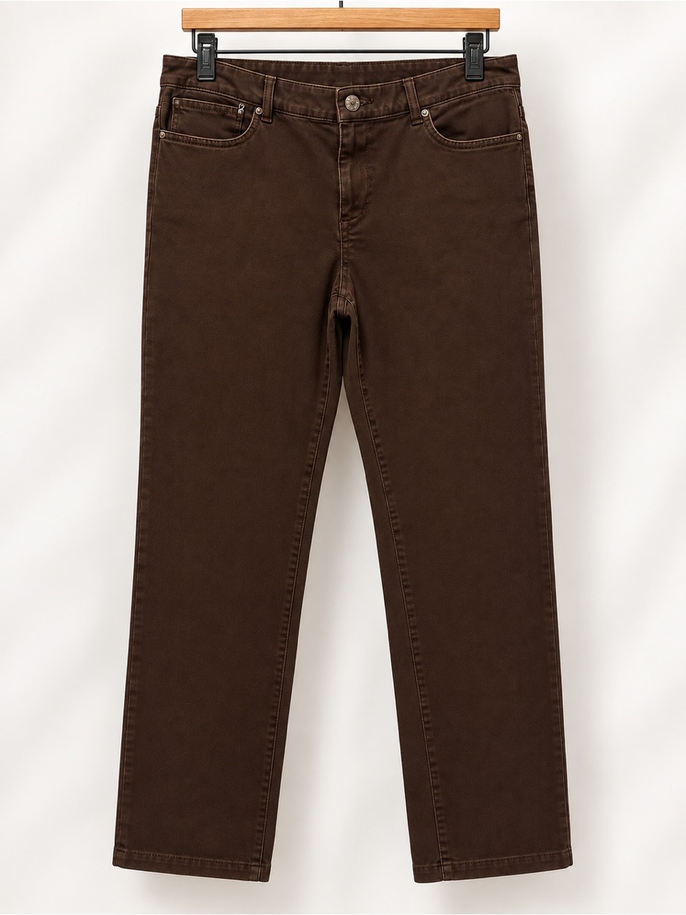 Lauren Ralph Lauren Dark Rust Brown Straight Jeans (392)